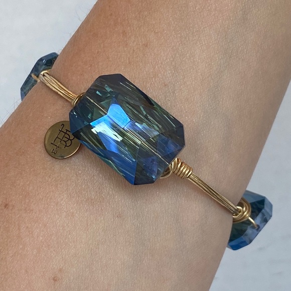 Bourbon & Boweties Gold Plated Bangle Bracelet - Picture 3 of 10